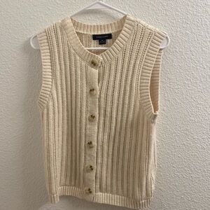 Sanctuary Cream Knit Sleeveless Sweater